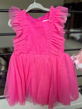 Ivy City Co Pink Ruffle Tulle Dress